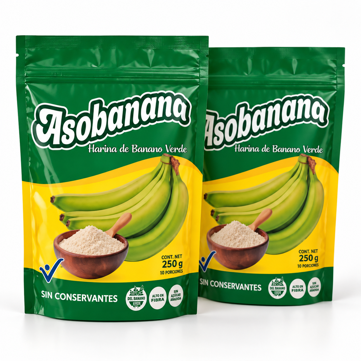 Harina de Banano Asobanana x 250g, 250g