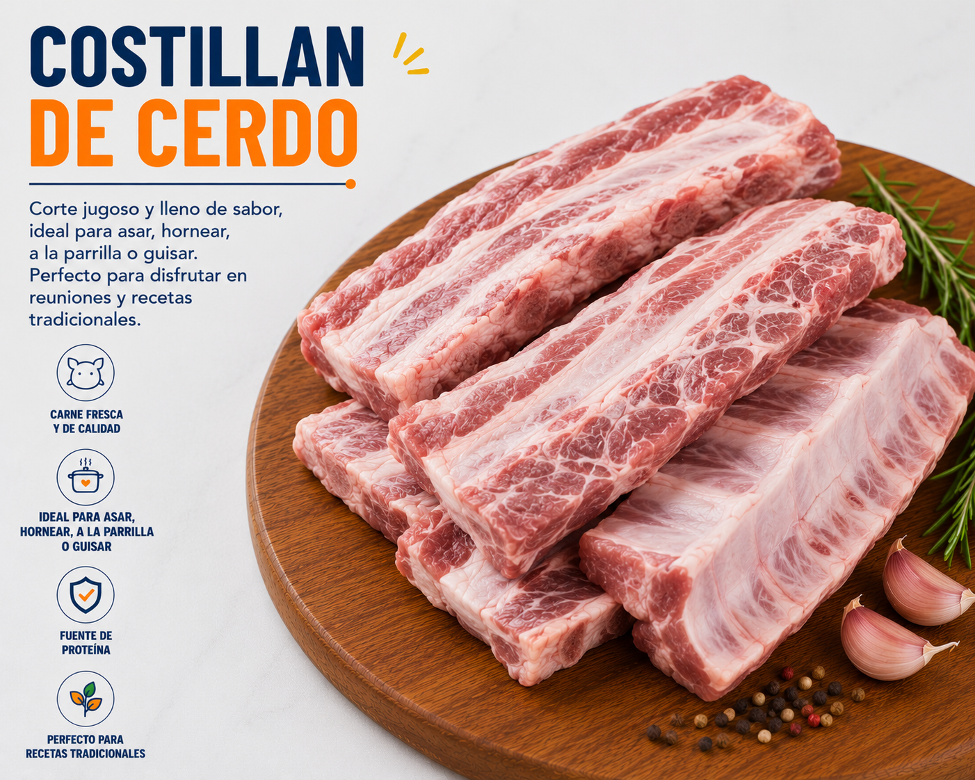 Costilla de Cerdo x 500g, 500g