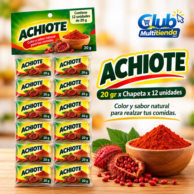 Achiote El Trece, 20 g · x Chapeta x 12 unidades