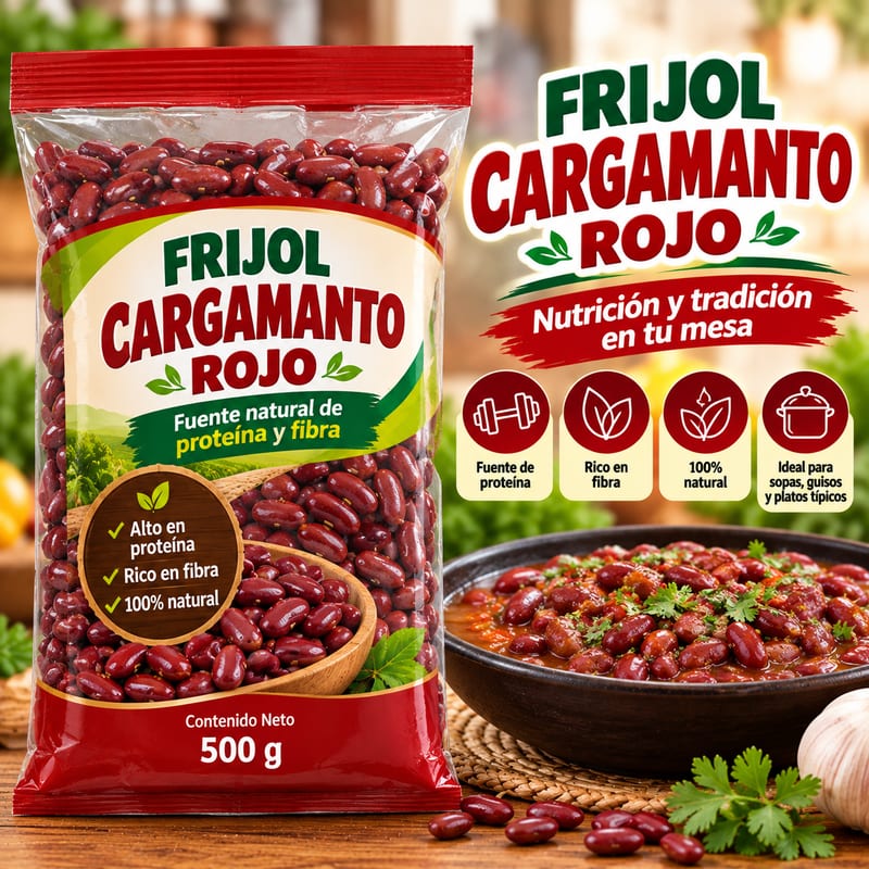 Frijol Cargamanto Rojo, 500 g