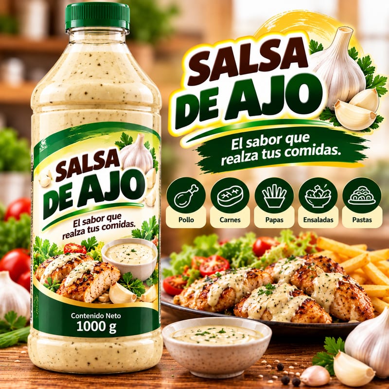 Salsa de Ajo, 1000 g
