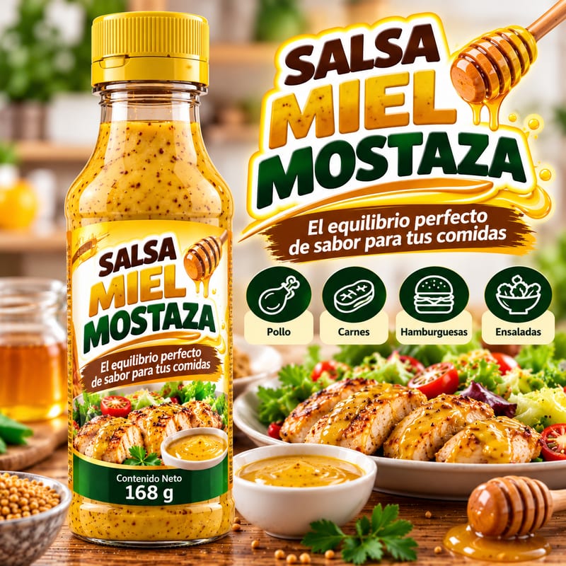 Salsa Miel Mostaza, 168 g